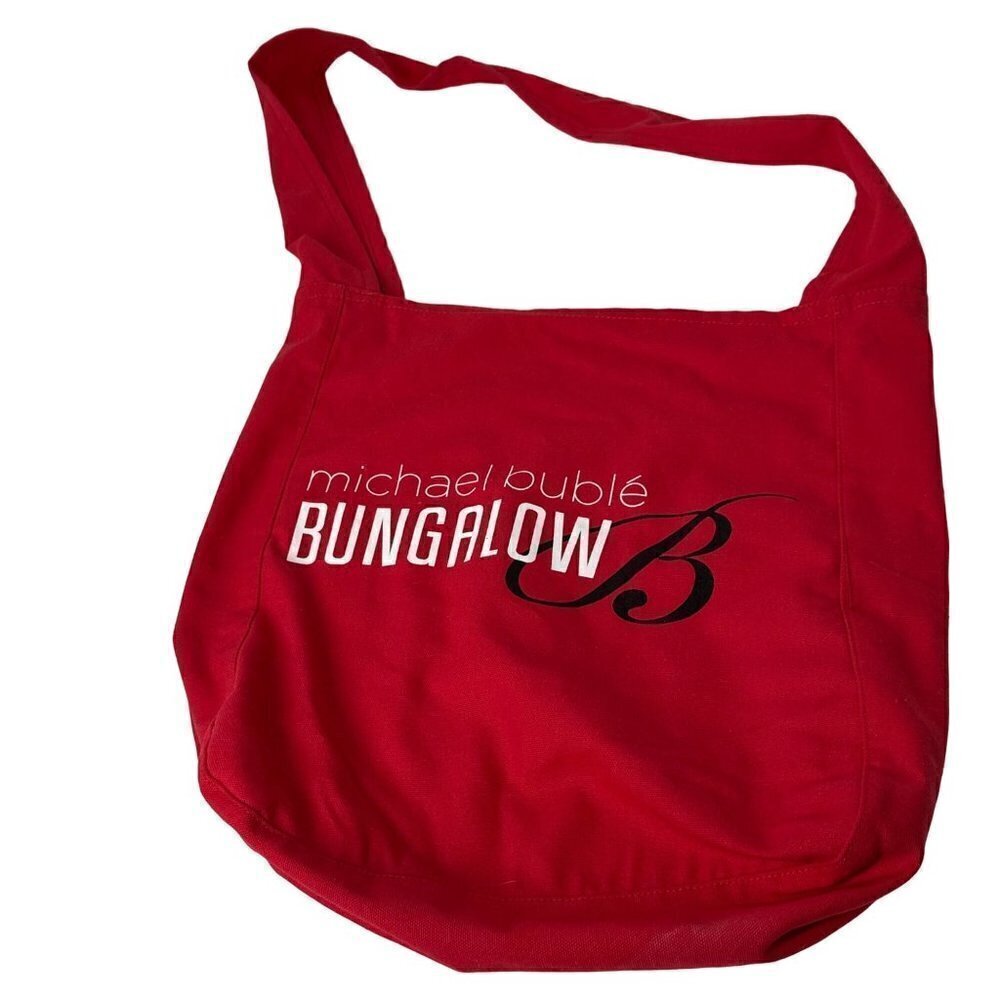 * Michael Bublé Red Large Handle Tote bag Canvas Bungalow B Fan Club